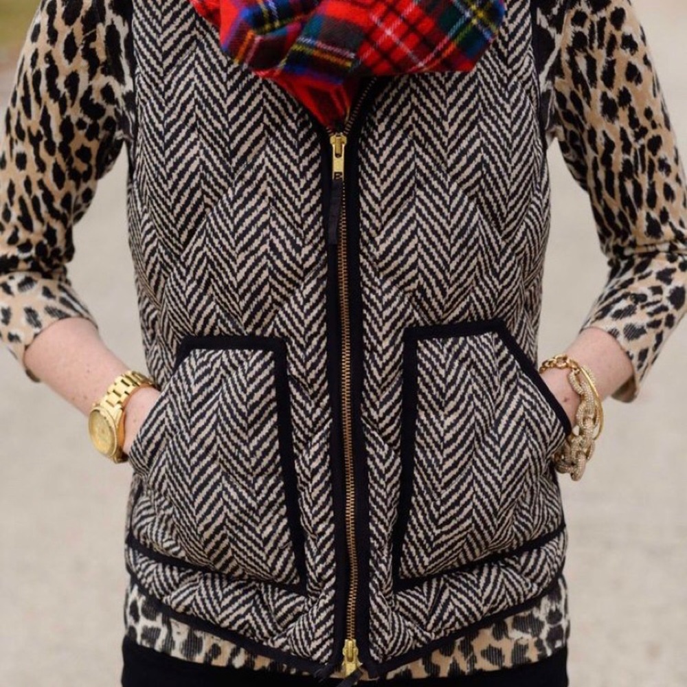 J. Crew Herringbone Vest